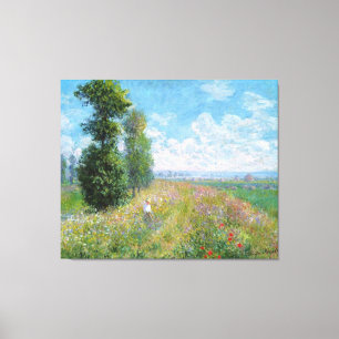Äng med Poplars, vid Claude Monet Canvastryck