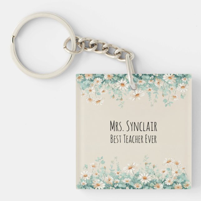 Äng med vilda blommor Bästa läraren någonsin Tacks (Framsidan)