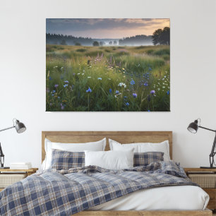 Äng med vilda blommor canvastryck