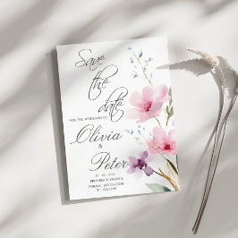 Äng med vilda blommor Foto Spara datumet Inbjudningar