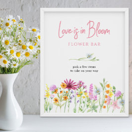 Äng med vilda blommor Kärlek i blom Blomsterbar Poster