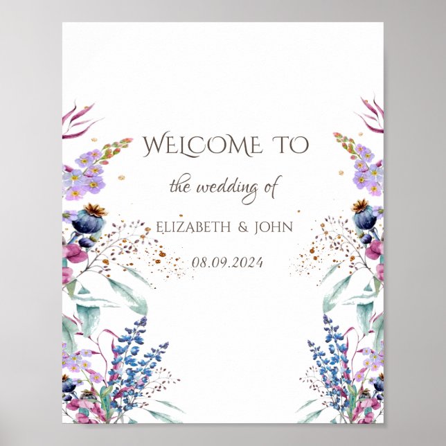 Äng med vilda blommor poster (Framsidan)