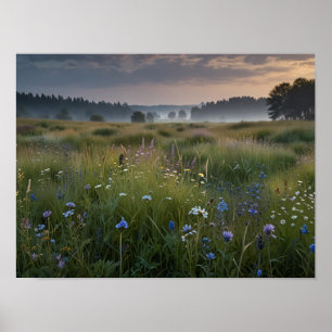 Äng med vilda blommor poster