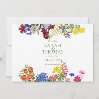 Äng med vilda blommor Vårens blommor Färgrik Bröll Spara Datumet
