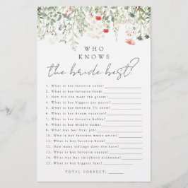 Äng med vilda blommor vem vet bruden bäst spel