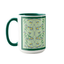 Äng Soireé Kollektion Mugg Blå, Gul, Grön.
