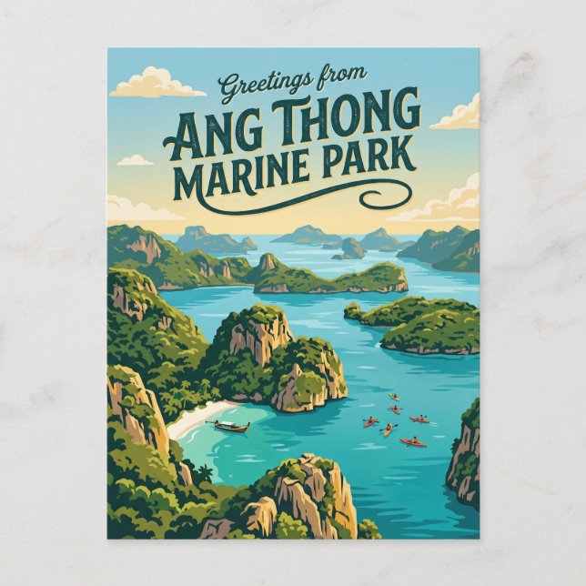 Ang Thong National Marine Park Thailand Vykort (Framsida)