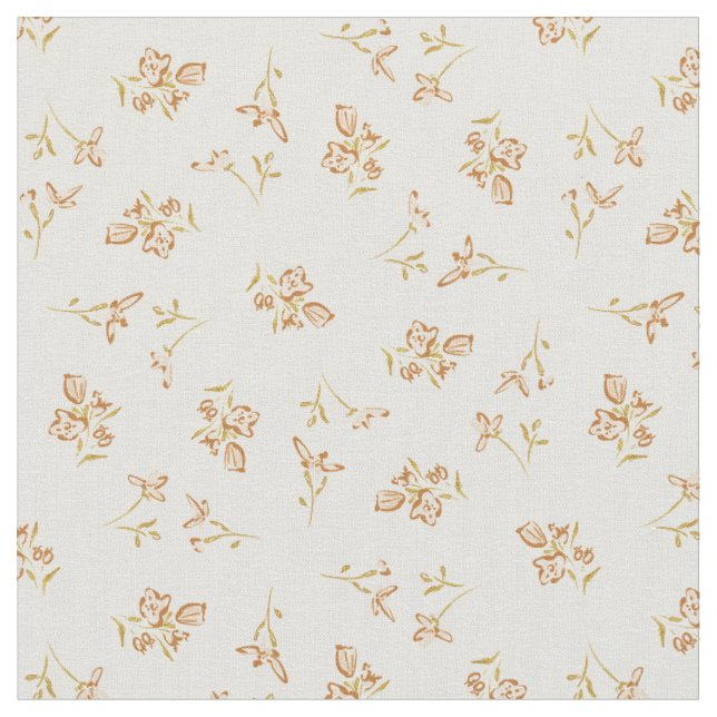 Äng torr blomsterfält daisy neutral förskola  tyg (Närbild)