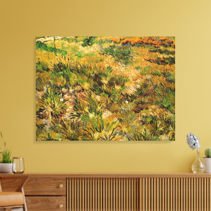 Äng vid Saint Paul-sjukhuset av Vincent van Gogh Canvastryck