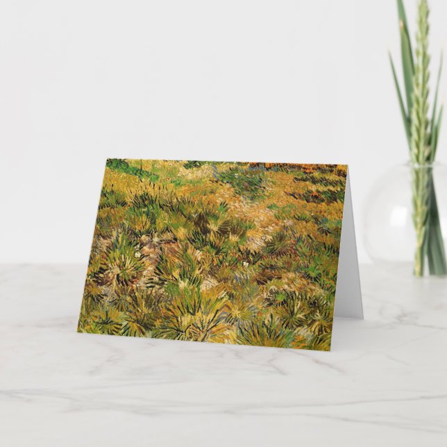 Äng vid Saint Paul-sjukhuset av Vincent van Gogh Kort (Framsida)