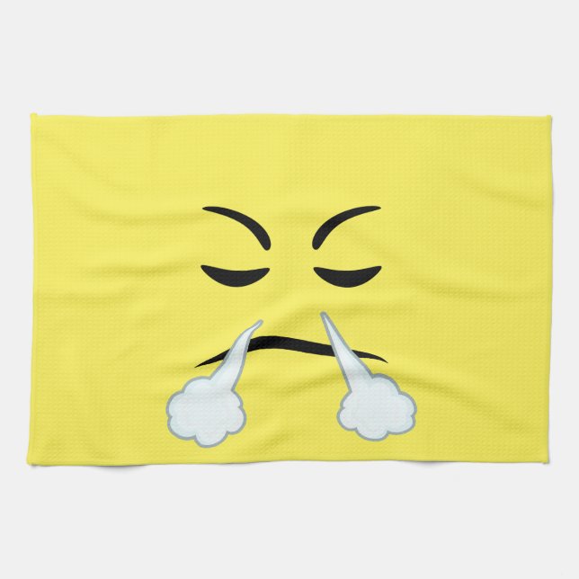 Ånga Emoji Kökshandduk (Horisontell)