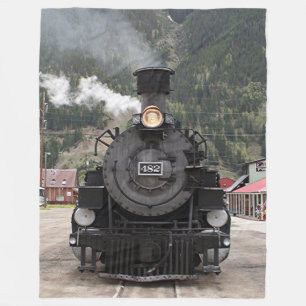 Ånga tågmotorn, Silverton, Colorado, USA 4 Fleecefilt