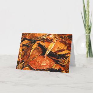 Ångade Maryland hårt krabbor Kort