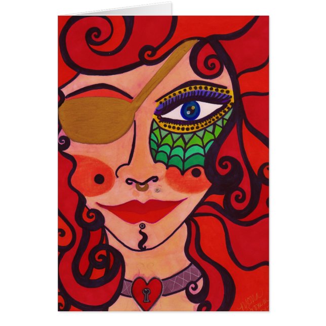 "Ångadrottning ", Hälsningskort (Framsidan)