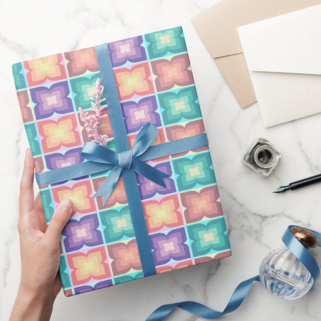 Angående: Färgämnet fjäril Blommar Mönster Presentpapper (Gifting)