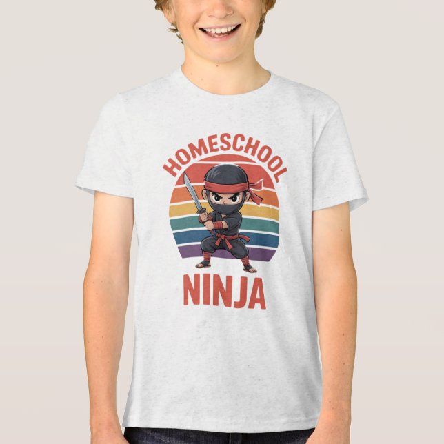 Angående: Homeschool Ninja Kids - Cute Chibi Ninja T Shirt (Framsida)