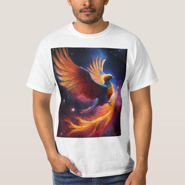 Angående: Nebula Phoenix: En kosmetisk fågel av Sw T Shirt (Framsida)