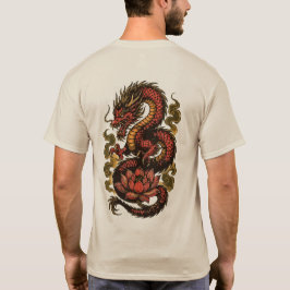 Angående: Röd drake med gyllene rök och lotus T Shirt