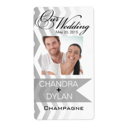 Angående:TBA: Ombre Chevron Stil! silver Vin Photo Fraktsedel