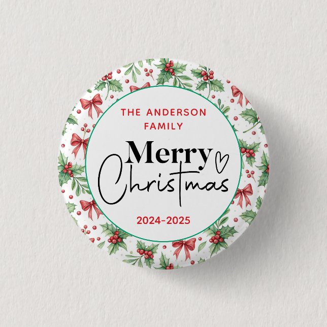 Angående: Vattenfärgad Grönt Grass - Festive jul P Knapp (Framsida)