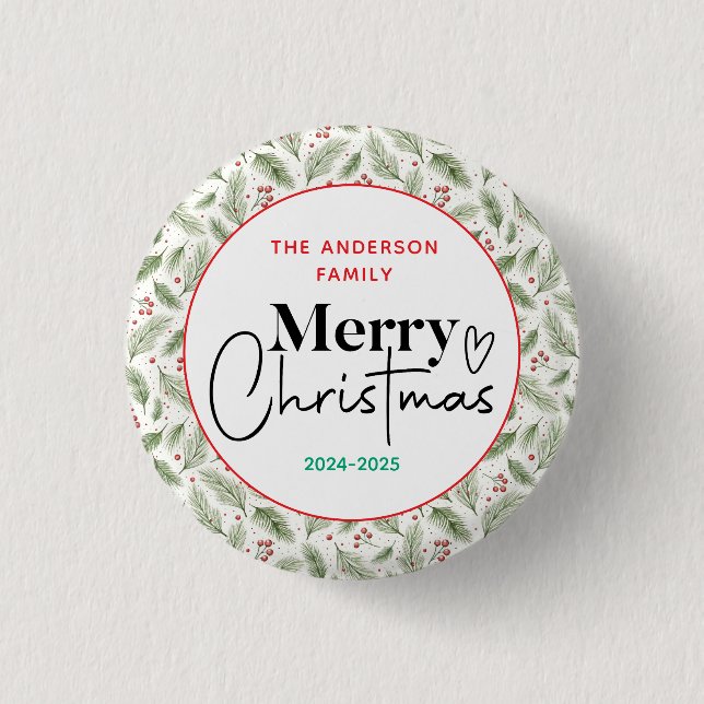 Angående: Vattenfärgad Grönt Grass - Festive jul P Knapp (Framsida)