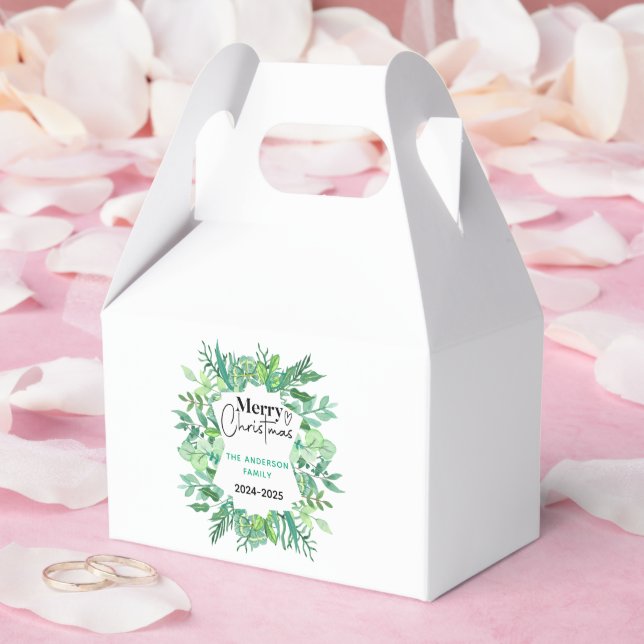 Angående: Vattenfärgad Grönt Grass - Festive jul P Presentaskar (Bröllop)