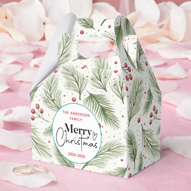 Angående: Vattenfärgad Grönt Grass - Festive jul P Presentaskar (Bröllop)