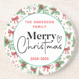 Angående: Vattenfärgad Grönt Grass - Festive jul P Underlägg