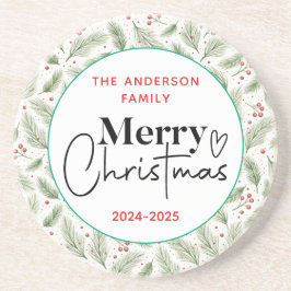 Angående: Vattenfärgad Grönt Grass - Festive jul P Underlägg