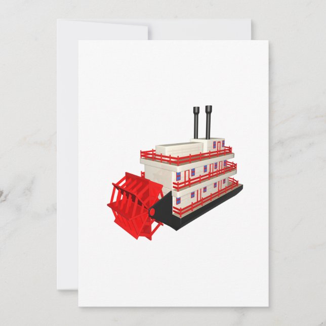 Ångafartyg Inbjudningar (Framsida)