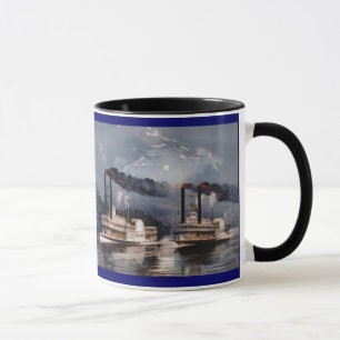 Ångafartygtävla på Mississippi River Mugg