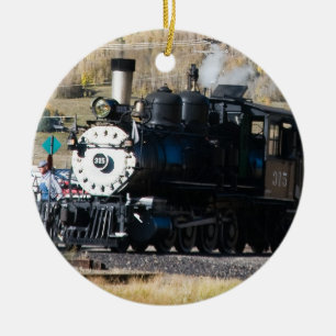 Ångamotorprydnad Julgransprydnad Keramik