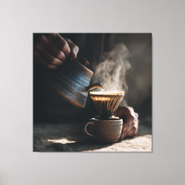 Ångande Keramisk Pour Over Canvastryck