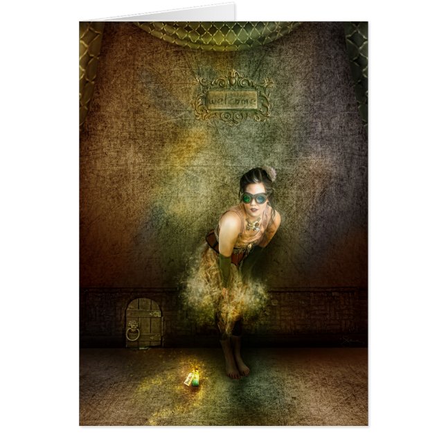 ÅngaPunk Alice Hälsningskort (Framsidan)