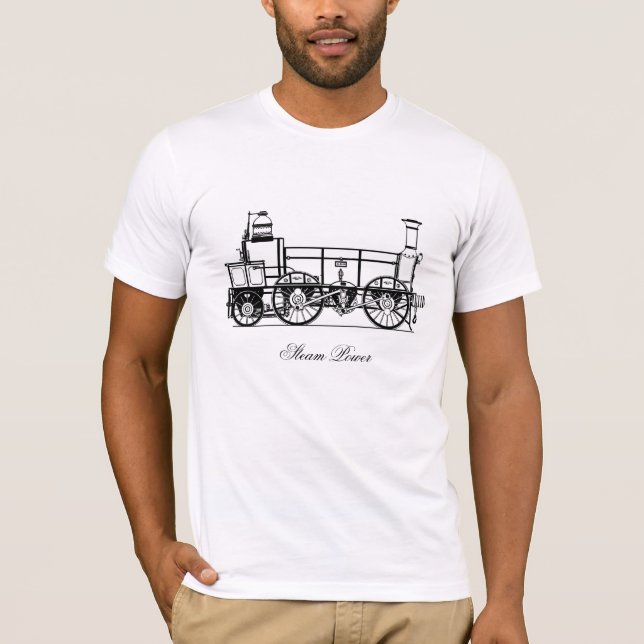 Ångatåg - ånga driver! t-shirt (Framsida)