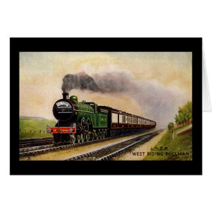 Ångatåg Hälsningskort