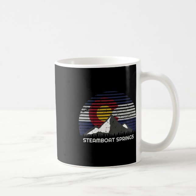 Ångbåt Springs, Colorado X Co Flag Mtn Top  Kaffemugg (Höger)