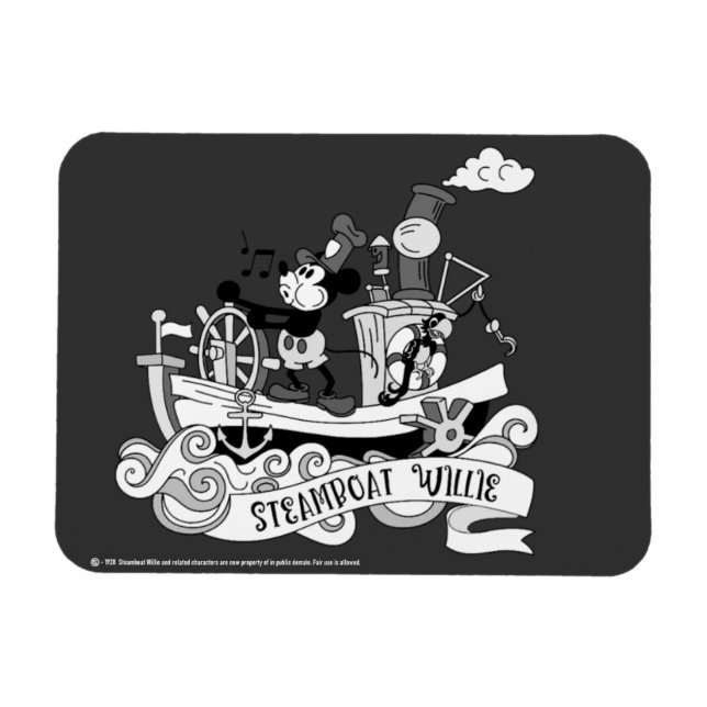 Ångbåt Willie Retro  Magnet (Horisontell)