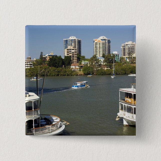 Ångbåtar, Brisbanefloden, Brisbane, Knapp (Framsida)