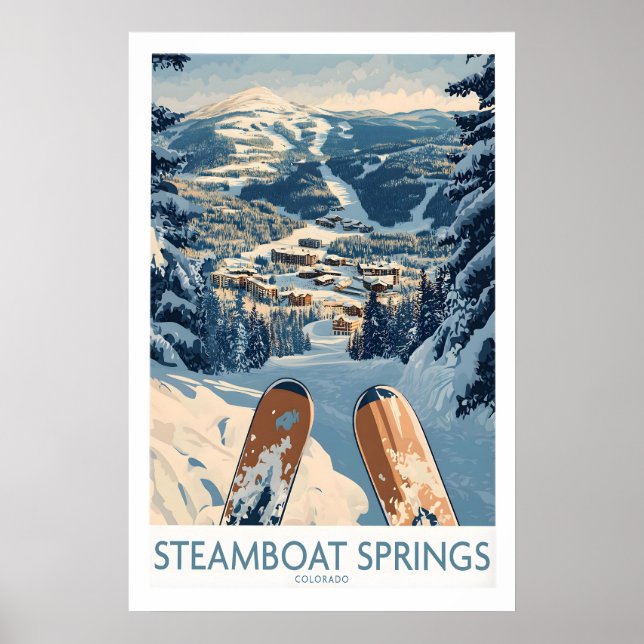 Ångbåtsfjädrar skidtryck - Colorado 1 Poster (Framsidan)