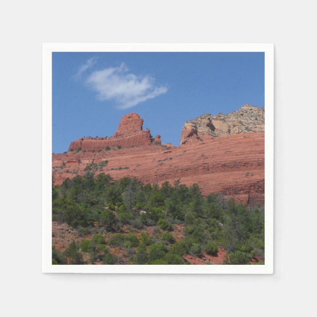 Ångbåtsklippa i Sedona Arizona Fotografi Pappersservett (Framsidan)