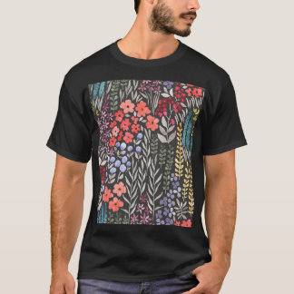 Ängblommor: Akvarellblommor sömlösa T Shirt