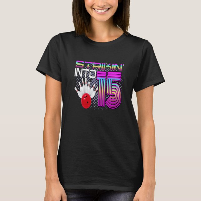 Ångboddhet Bowlareare 15:e födelsedagskretsen T Shirt (Framsida)