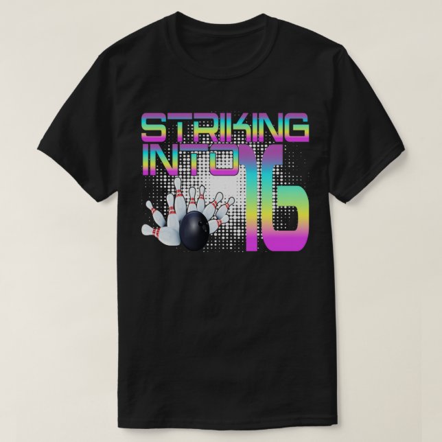 Ångboddling Bowlareare 16:e födelsedagskretsen T Shirt (Design framsida)
