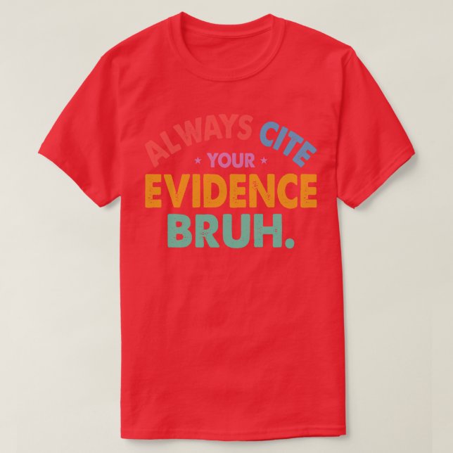 Ange alltid ditt bevis Bruh Funny Retro-engelska T Shirt (Design framsida)