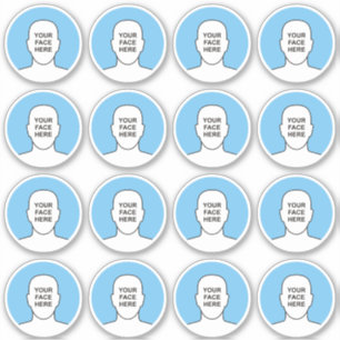 Ange Ansikte i Circle Sticker-uppsättning Klistermärken