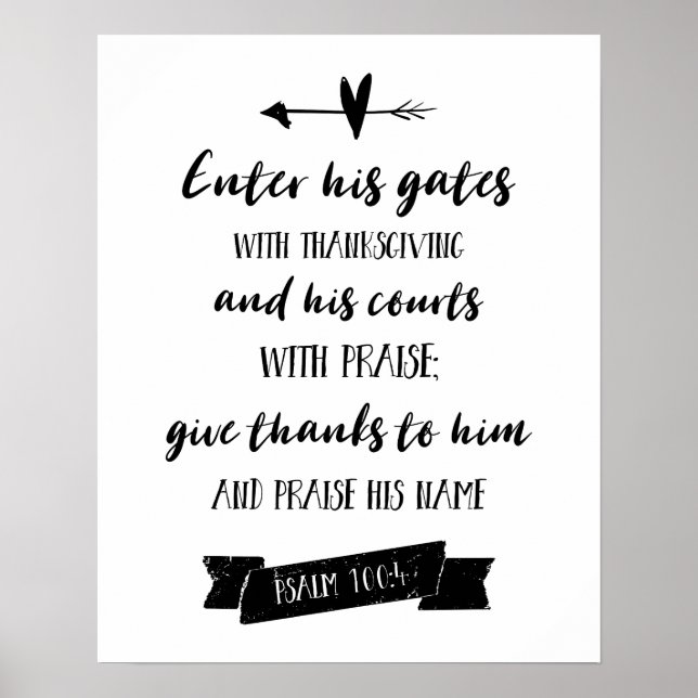 Ange Chicen grind Psalms Christian Typography Poster (Framsidan)