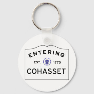 Ange COHASSET MASSACHUSETTS Street Sign Nyckelring