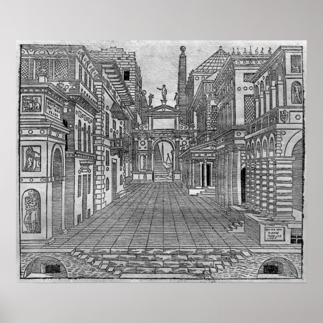 Ange design för en tragisk scen poster (Framsidan)