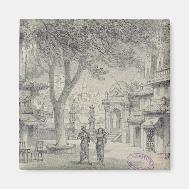 Ange design för lag II för operan "Lakme" Magnet (Framsidan)